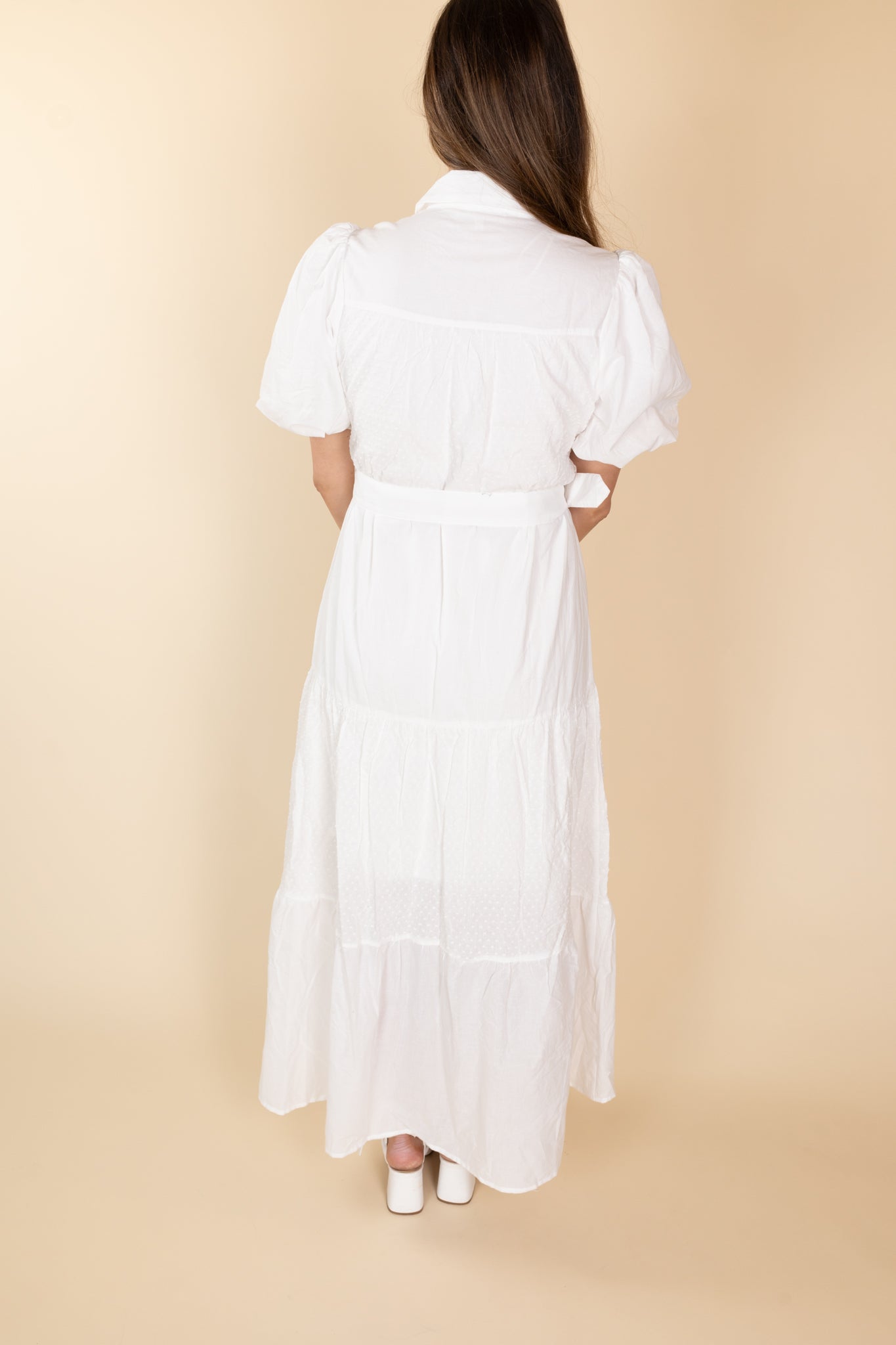 Lyla Swiss Dot Midi Dress