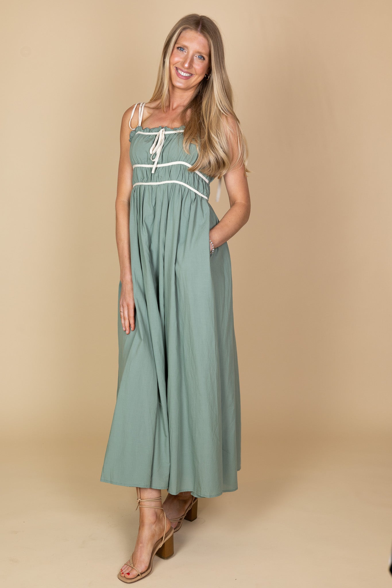 Gracie Maxi Dress | Jade Green Maxi with Bow Straps | ShopELLX Medium Gracie Maxi Dress | Jade Green Maxi with Bow Straps | ShopELLX Medium
