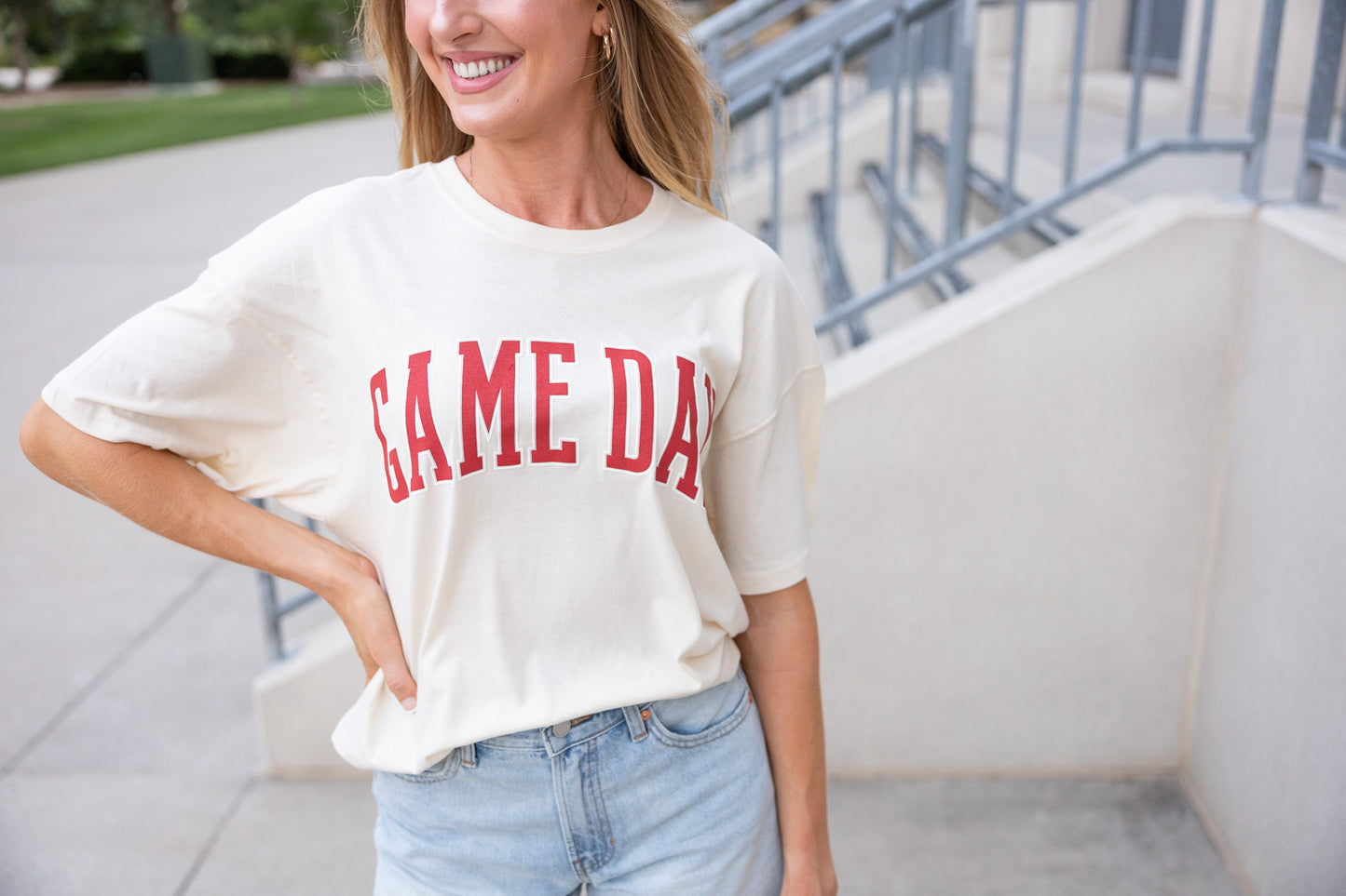 GAME DAY Tailgate Tee - Cream