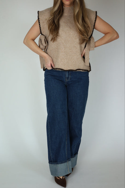 Isabelle Mock Neck Sweater Vest