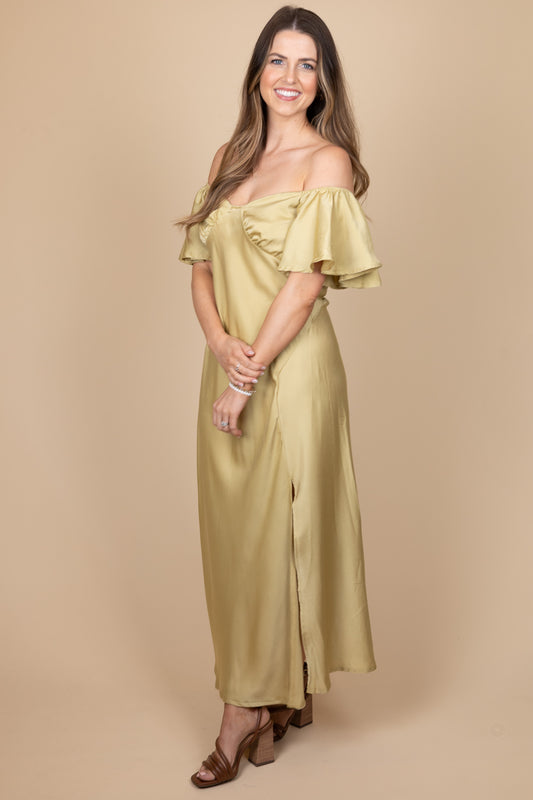 Emery Satin Midi Dress