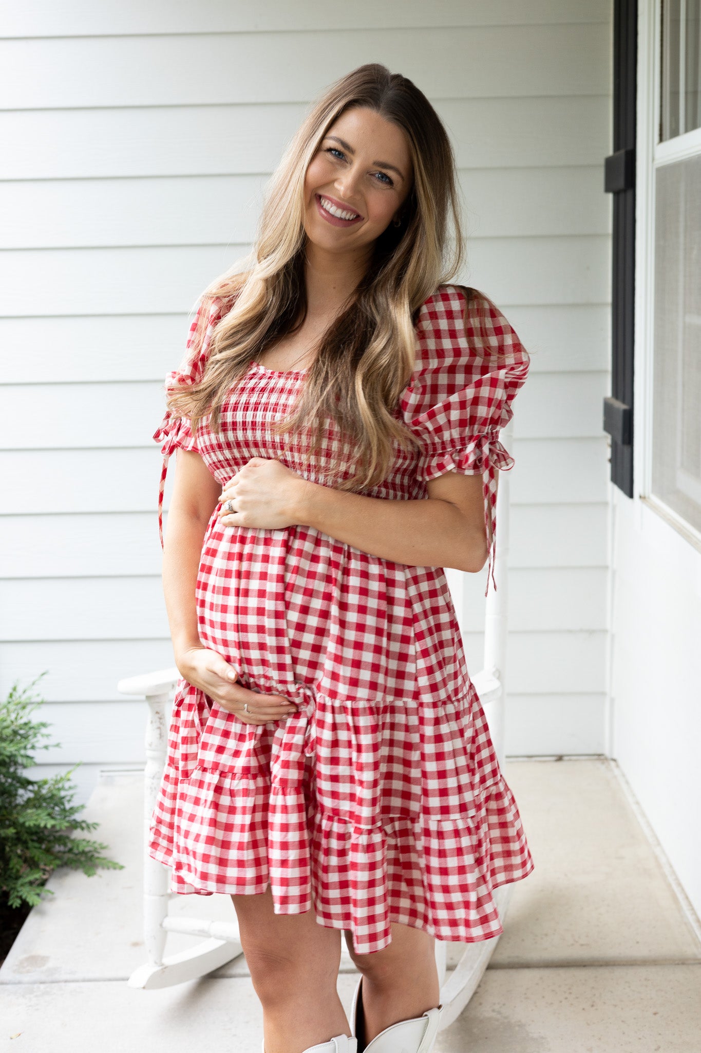 Riley Red Gingham Smocked Dress | Puff Sleeve Dress | ShopELLX ELLX Boutique Riley Red Gingham Smocked Dress | Puff Sleeve Dress | ShopELLX ELLX Boutique