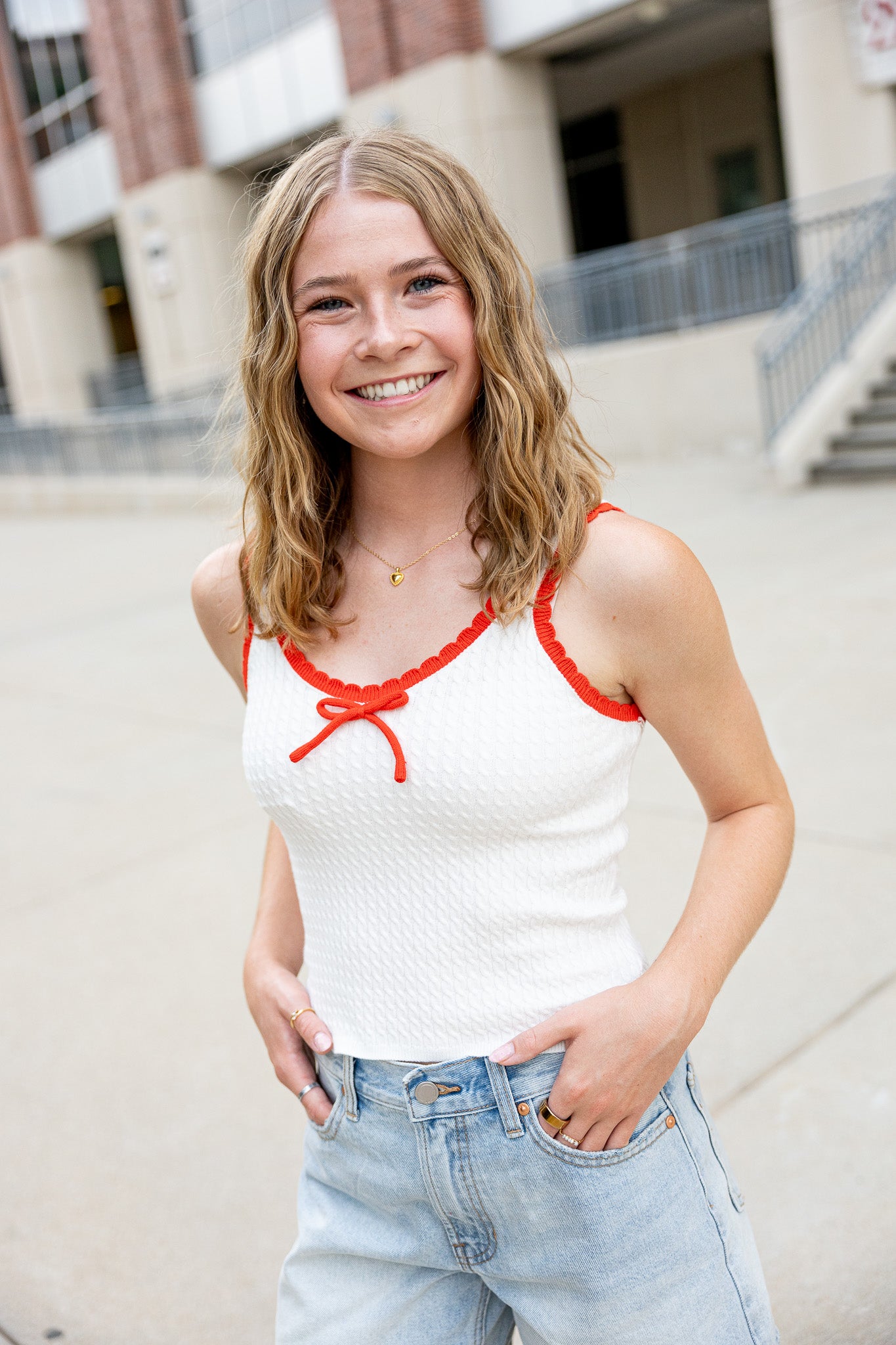 Sloane Scalloped Tank