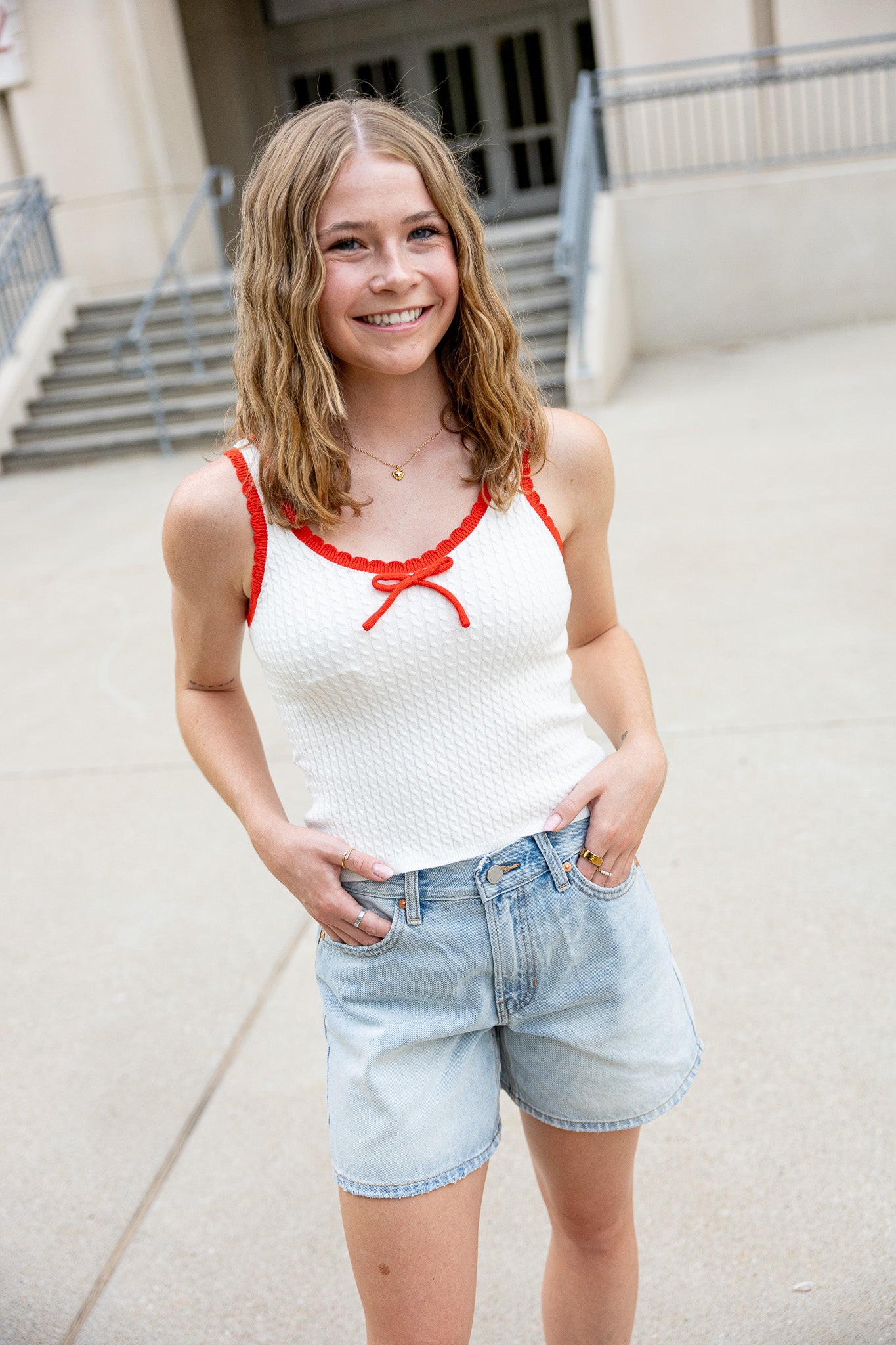Sloane Scalloped Tank