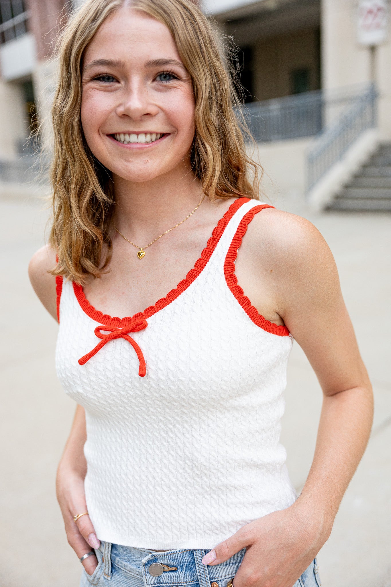 Sloane Scalloped Tank